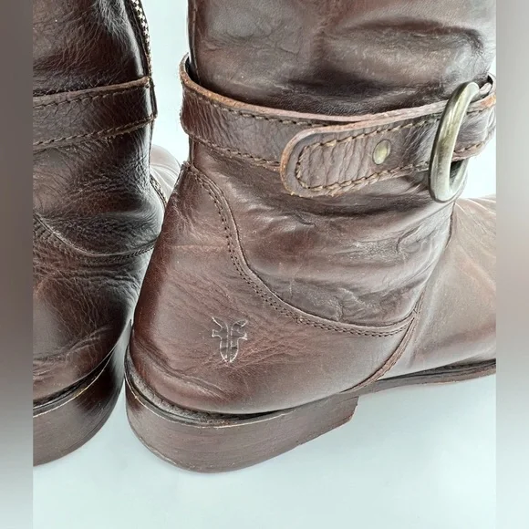 Frye tall dark brown leather riding boots - Picture 5 of 9